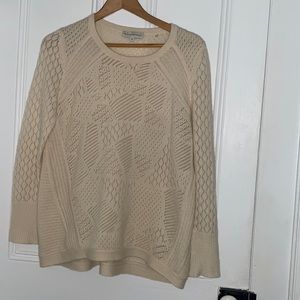 White + Warren Open Knit Cashmere Sweater